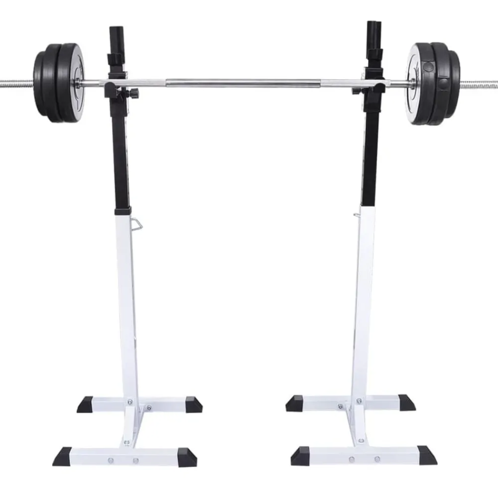 vidaXL Fitness Y Musculación-Soporte de pesas con pesas y mancuernas 60,5 kg