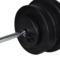 vidaXL Fitness Y Musculación-Soporte de pesas con pesas y mancuernas 60,5 kg