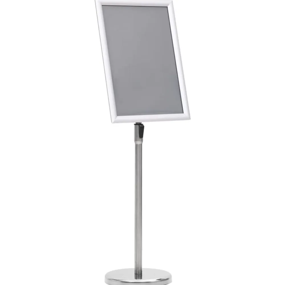 vidaXL Soporte de pie para carteles A3 aleación de aluminio Plateado Online