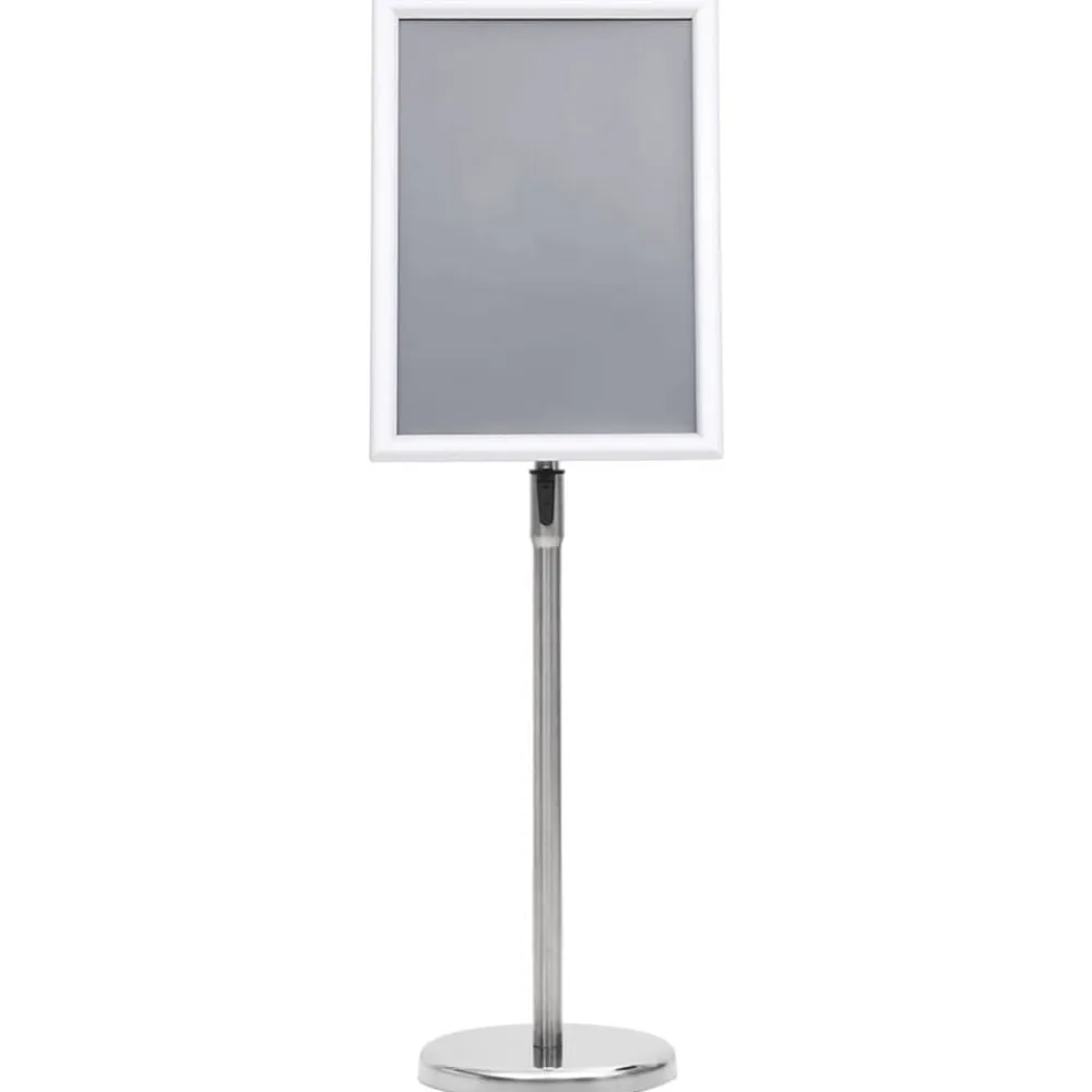 vidaXL Soporte de pie para carteles A3 aleación de aluminio Plateado Online