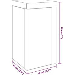 vidaXL Soporte de plantas 2 pcs 10 x 10 x 18 cm Roble negro Best
