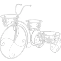 vidaXL Jardín-Soporte de plantas con forma de bicicleta metal estilo vintage