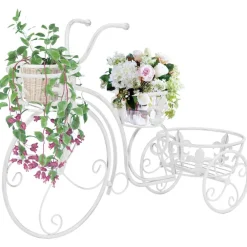 vidaXL Jardín-Soporte de plantas con forma de bicicleta metal estilo vintage
