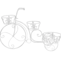 vidaXL Jardín-Soporte de plantas con forma de bicicleta metal estilo vintage
