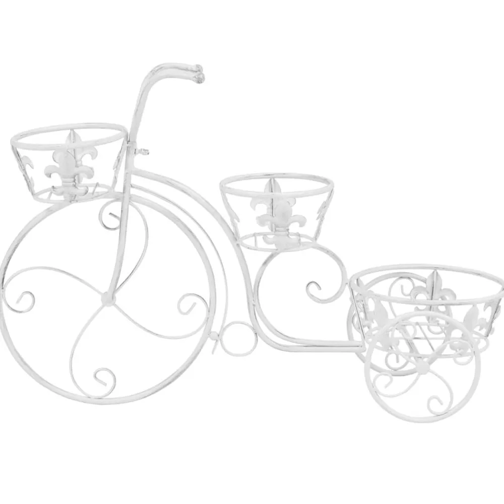 vidaXL Jardín-Soporte de plantas con forma de bicicleta metal estilo vintage