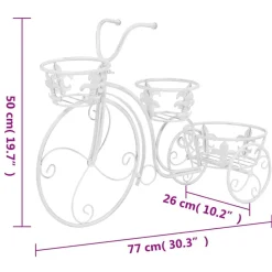 vidaXL Jardín-Soporte de plantas con forma de bicicleta metal estilo vintage