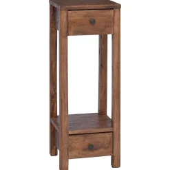 vidaXL Soporte de plantas Marrón 30 x 30 x 80 cm Madera de Caoba Outlet