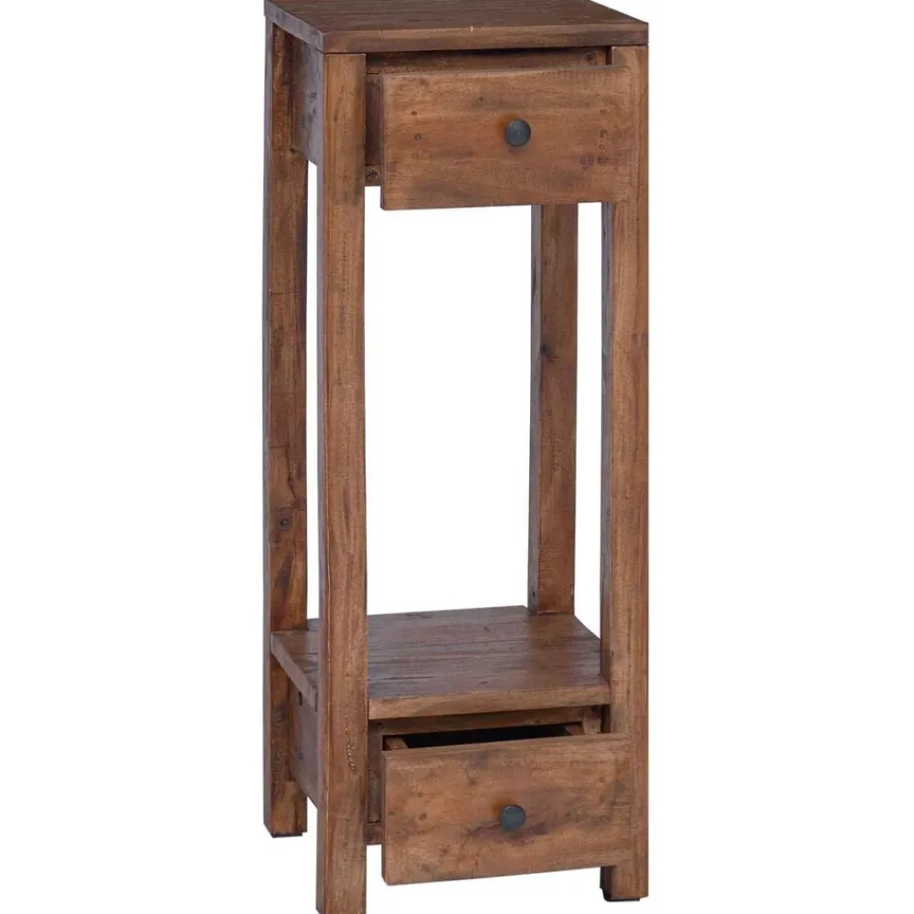 vidaXL Soporte de plantas Marrón 30 x 30 x 80 cm Madera de Caoba Outlet