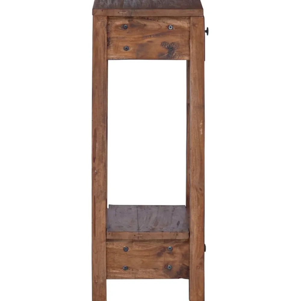 vidaXL Soporte de plantas Marrón 30 x 30 x 80 cm Madera de Caoba Outlet