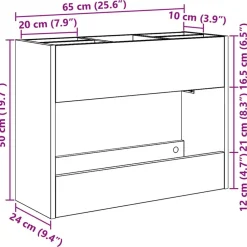 vidaXL Soporte de Sombrilla 65 x 24 x 50 cm Gris sonoma Sale
