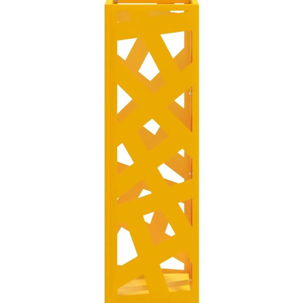 vidaXL Soporte de Sombrilla Mostaza 15,5 x 15,5 x 49 cm Metal Amarillo mostaza Sale