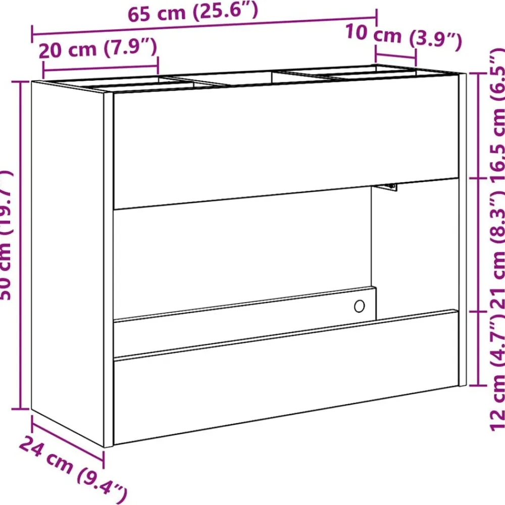 vidaXL Productos Del Hogar-Soporte de Sombrilla 65 x 24 x 50 cm