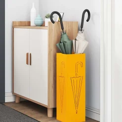 vidaXL Soporte de Sombrilla Mostaza 15,5 x 15,5 x 49 cm Metal Amarillo mostaza Sale