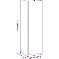 vidaXL Soporte de Sombrilla 15,5 x 15,5 x 49 cm Metal Negro Best