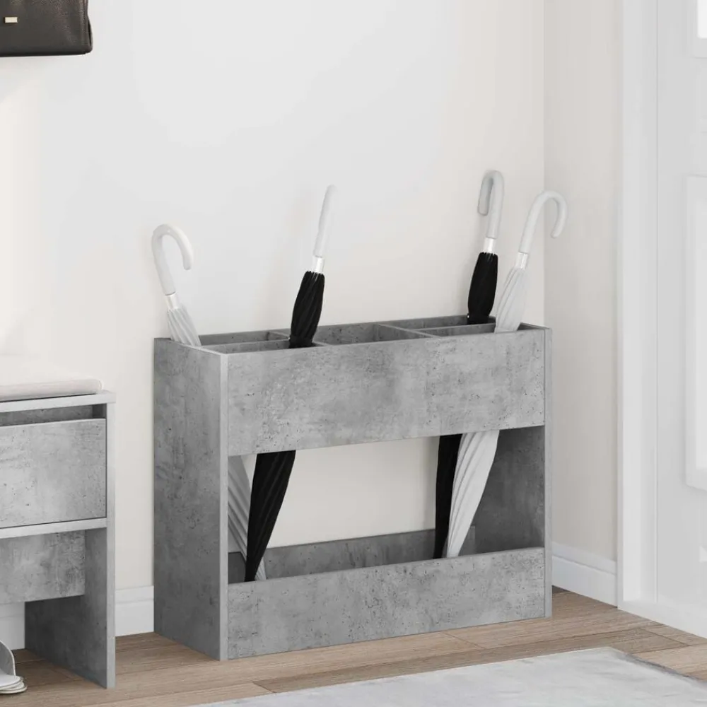vidaXL Productos Del Hogar-Soporte de Sombrilla Gris Concreto 65 x 24 x 50 cm