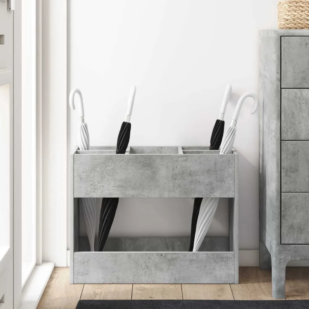 vidaXL Productos Del Hogar-Soporte de Sombrilla Gris Concreto 65 x 24 x 50 cm