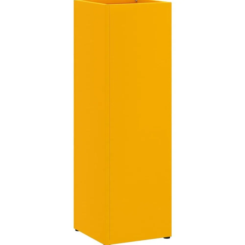 vidaXL Productos Del Hogar-Soporte de Sombrilla Mostaza 15,5 x 15,5 x 49 cm Metal