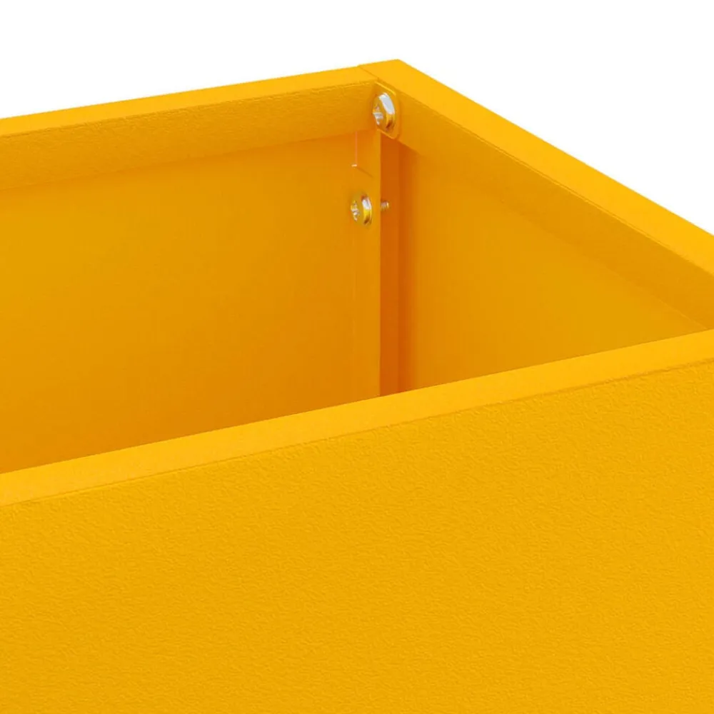 vidaXL Productos Del Hogar-Soporte de Sombrilla Mostaza 15,5 x 15,5 x 49 cm Metal