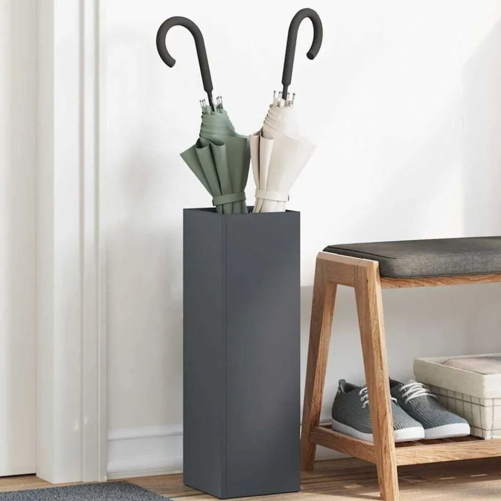 vidaXL Soporte de Sombrilla 15,5 x 15,5 x 49 cm Metal Antracita Outlet