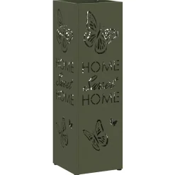 vidaXL Soporte de Sombrilla Oliva 15,5 x 15,5 x 49 cm Metal Verde oliva New