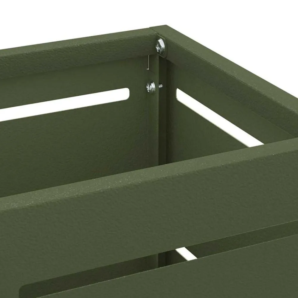 vidaXL Productos Del Hogar-Soporte de Sombrilla Oliva 15,5 x 15,5 x 49 cm Metal
