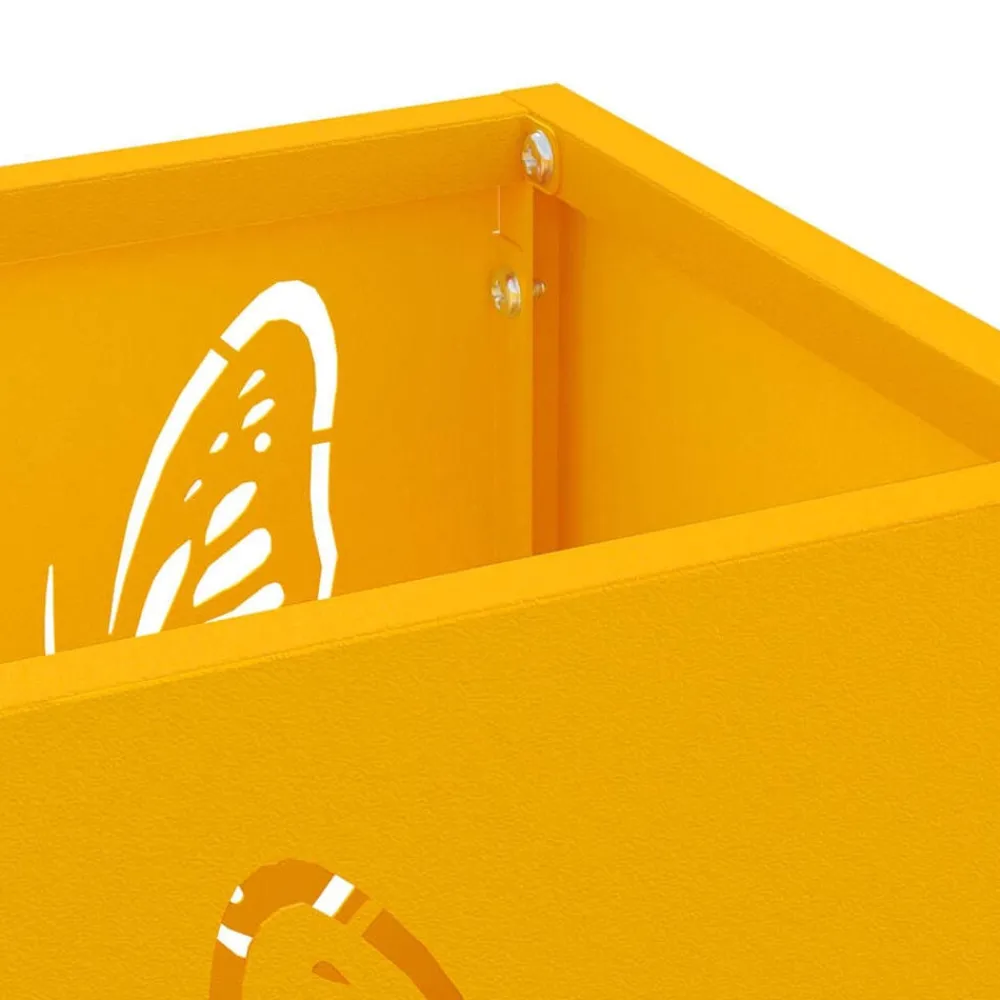vidaXL Soporte de Sombrilla Mostaza 15,5 x 15,5 x 49 cm Metal Amarillo mostaza Sale