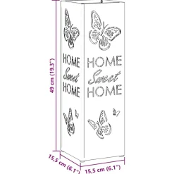 vidaXL Productos Del Hogar-Soporte de Sombrilla 15,5 x 15,5 x 49 cm Metal