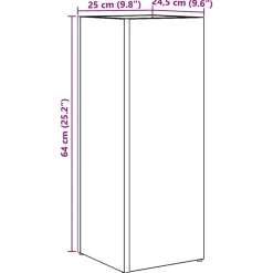 vidaXL Productos Del Hogar-Soporte de Sombrilla 25 x 24,5 x 64 cm