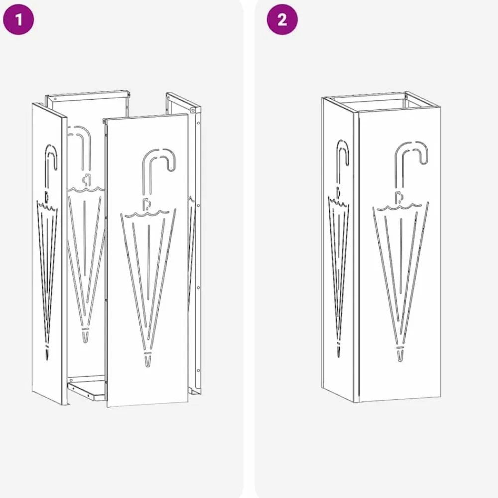 vidaXL Productos Del Hogar-Soporte de Sombrilla 15,5 x 15,5 x 49 cm Metal