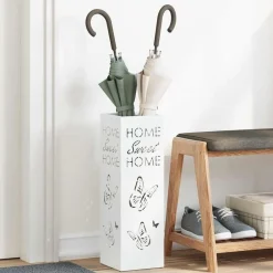 vidaXL Soporte de Sombrilla 15,5 x 15,5 x 49 cm Metal White Best