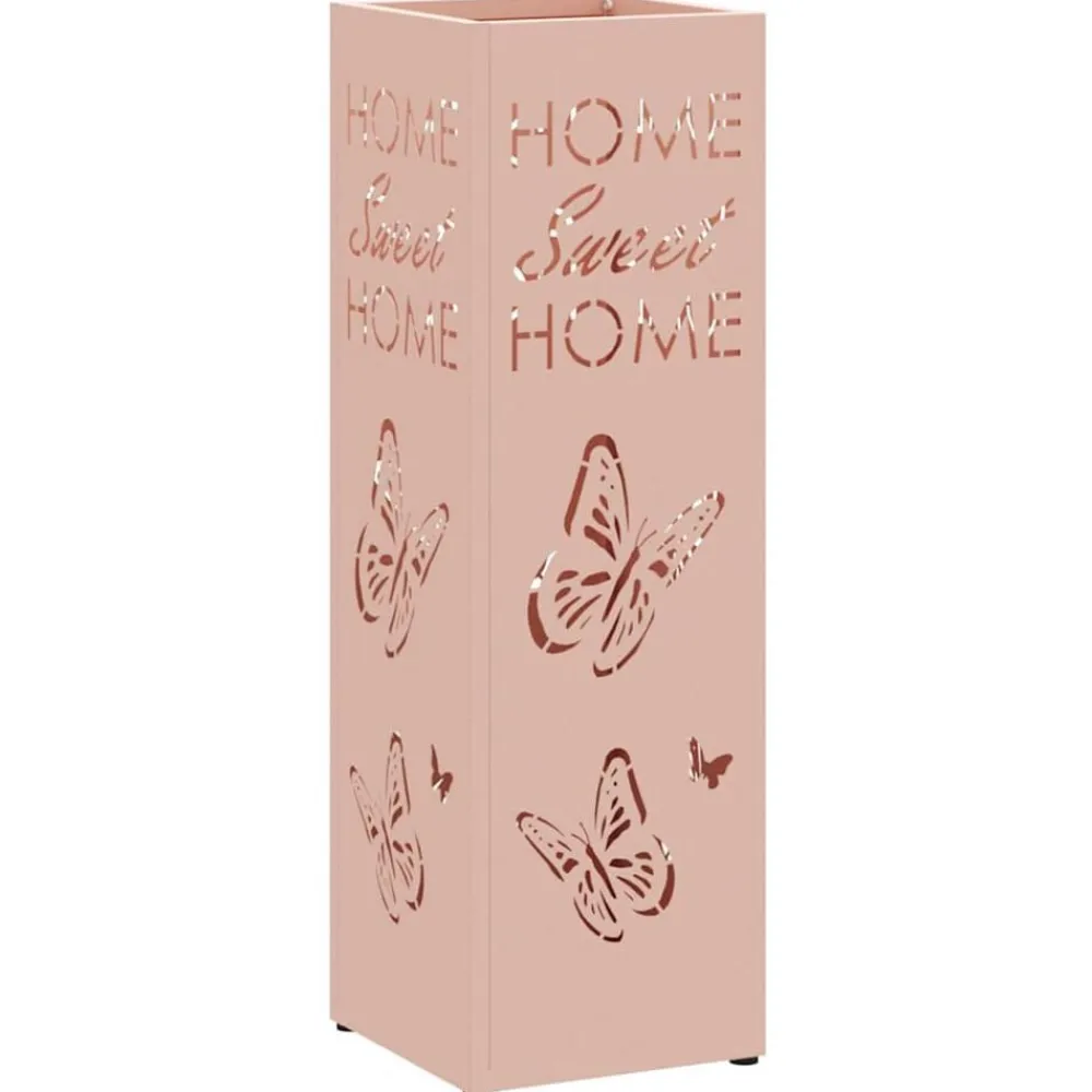 vidaXL Soporte de Sombrilla 15,5 x 15,5 x 49 cm Metal Rosa Clearance