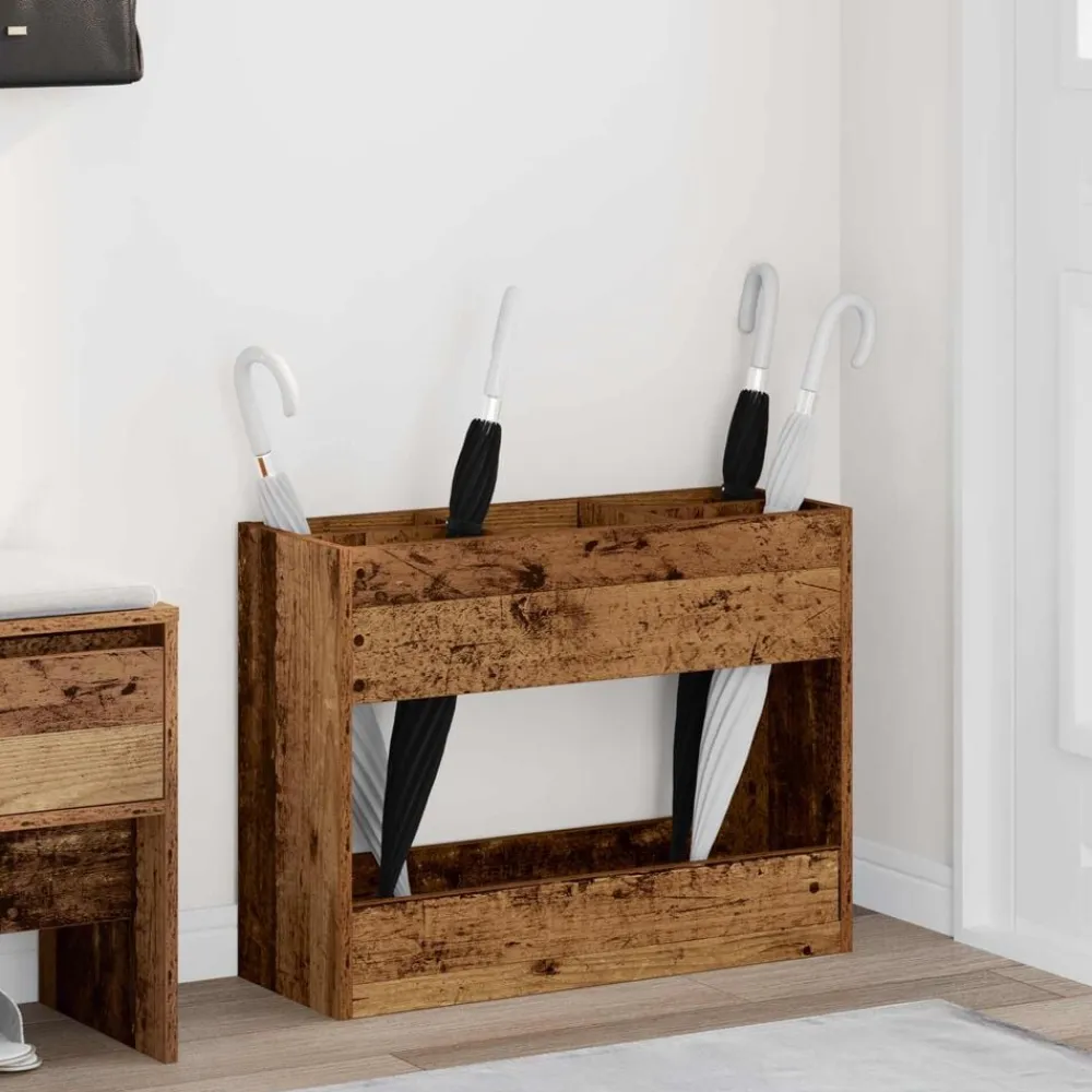vidaXL Soporte de Sombrilla Madera vieja 65 x 24 x 50 cm Madera envejecida Hot