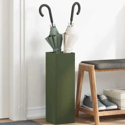vidaXL Productos Del Hogar-Soporte de Sombrilla Oliva 15,5 x 15,5 x 49 cm Metal
