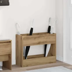 vidaXL Productos Del Hogar-Soporte de Sombrilla Roble artesanal 65 x 24 x 50 cm
