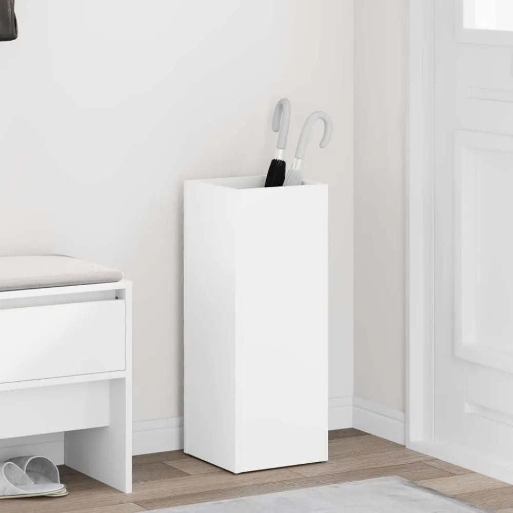 vidaXL Soporte de Sombrilla 25 x 24,5 x 64 cm Madera de ingeniería White