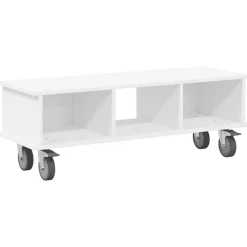 vidaXL Soporte de TV 100 x 35 x 35 cm Madera de ingeniería White Sale