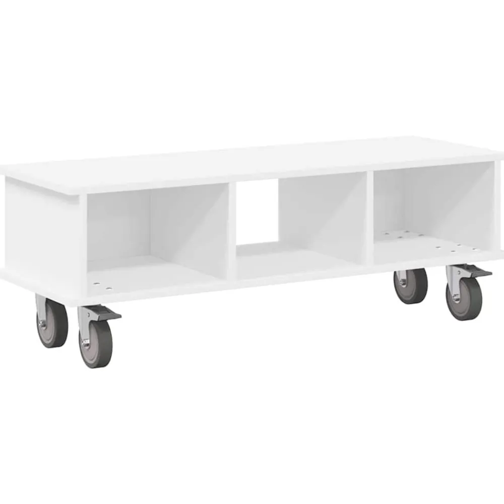vidaXL Soporte de TV 100 x 35 x 35 cm Madera de ingeniería White Sale