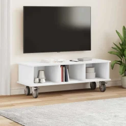 vidaXL Soporte de TV 100 x 35 x 35 cm Madera de ingeniería White Sale