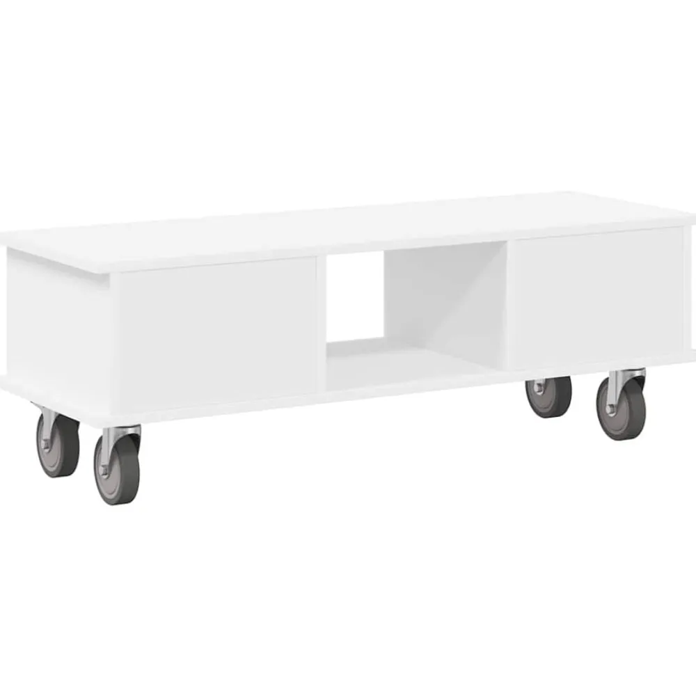 vidaXL Soporte de TV 100 x 35 x 35 cm Madera de ingeniería White Sale
