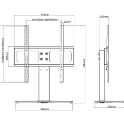 vidaXL Electrónica-Soporte de TV pantalla 26-42 pulgadas Max VESA 400x400 mm 30kg