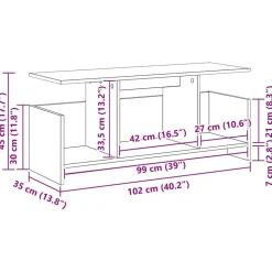vidaXL Soporte de TV Roble artesanal 102 x 35 x 45 cm Roble artisan Best
