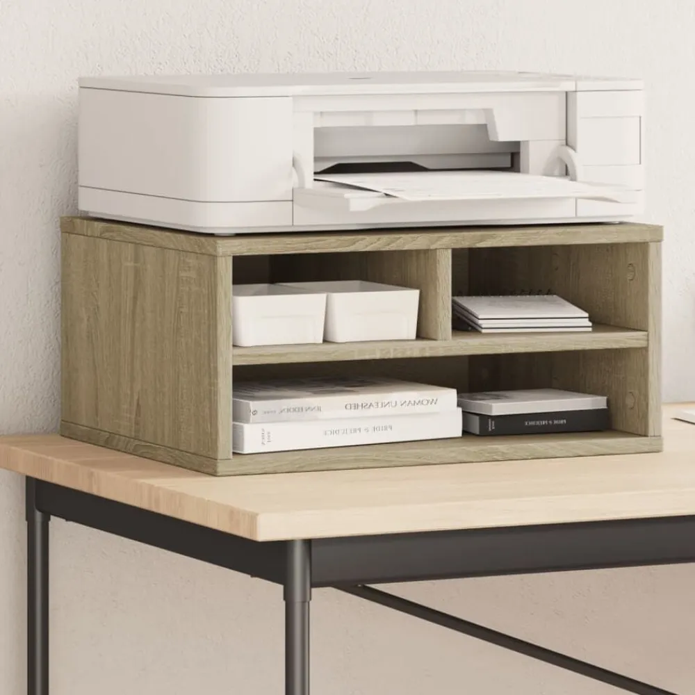 vidaXL Electrónica-Soporte impresora madera ingeniería 49x40x22,5 cm
