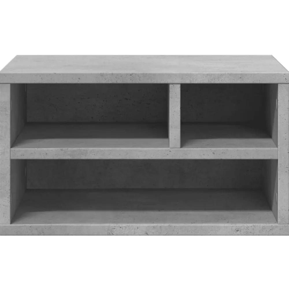vidaXL Soporte impresora madera ingeniería gris hormigón 40x32x22,5 cm Gris hormigón