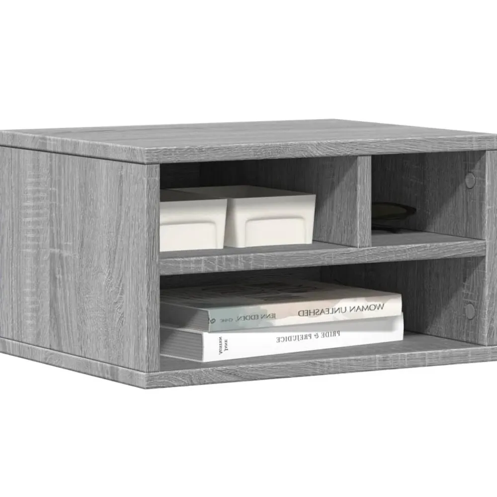 vidaXL Electrónica-Soporte impresora madera ingeniería 40x32x22,5 cm