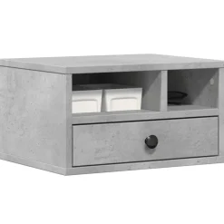 vidaXL Soporte impresora madera ingeniería gris hormigón 40x32x22,5 cm Gris hormigón Discount
