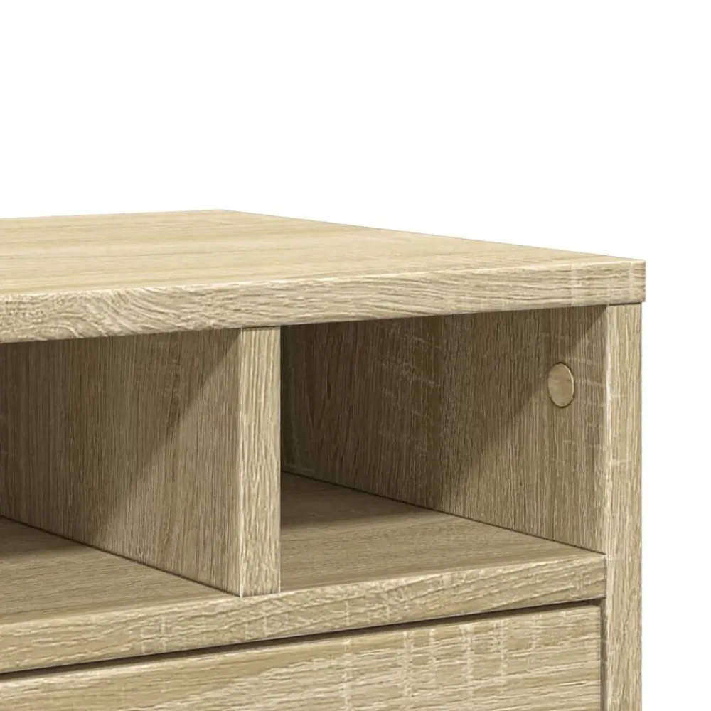vidaXL Soporte impresora madera ingeniería 40x32x22,5 cm Roble Sonoma New