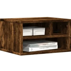 vidaXL Soporte impresora madera ingeniería 40x32x22,5 cm Roble ahumado