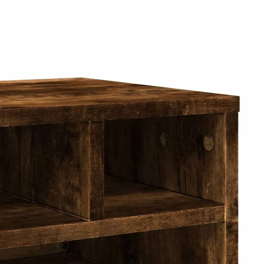 vidaXL Soporte impresora madera ingeniería 40x32x22,5 cm Roble ahumado
