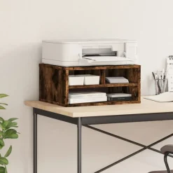 vidaXL Electrónica-Soporte impresora madera ingeniería 49x40x22,5 cm