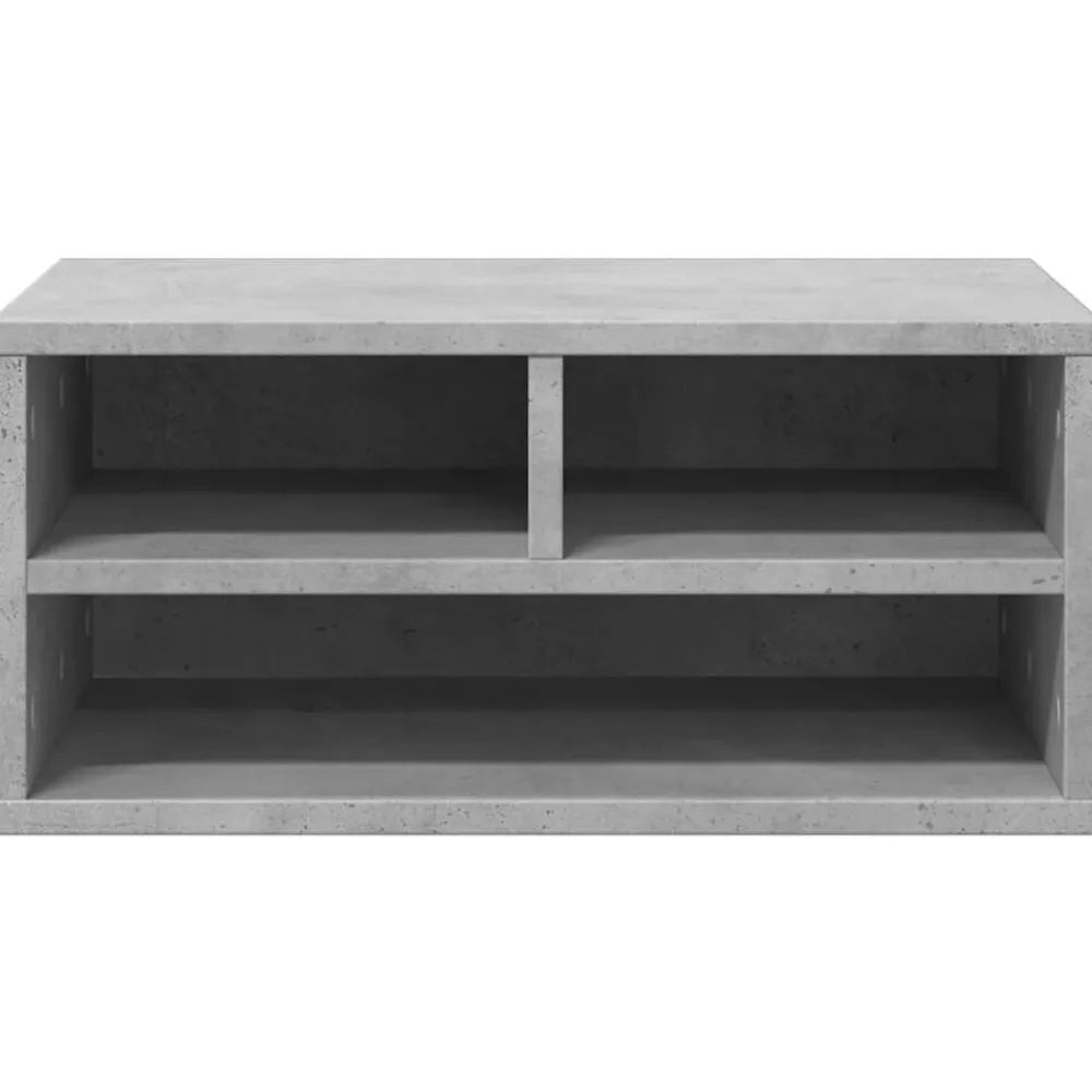 vidaXL Electrónica-Soporte impresora madera ingeniería gris hormigón 49x40x22,5 cm